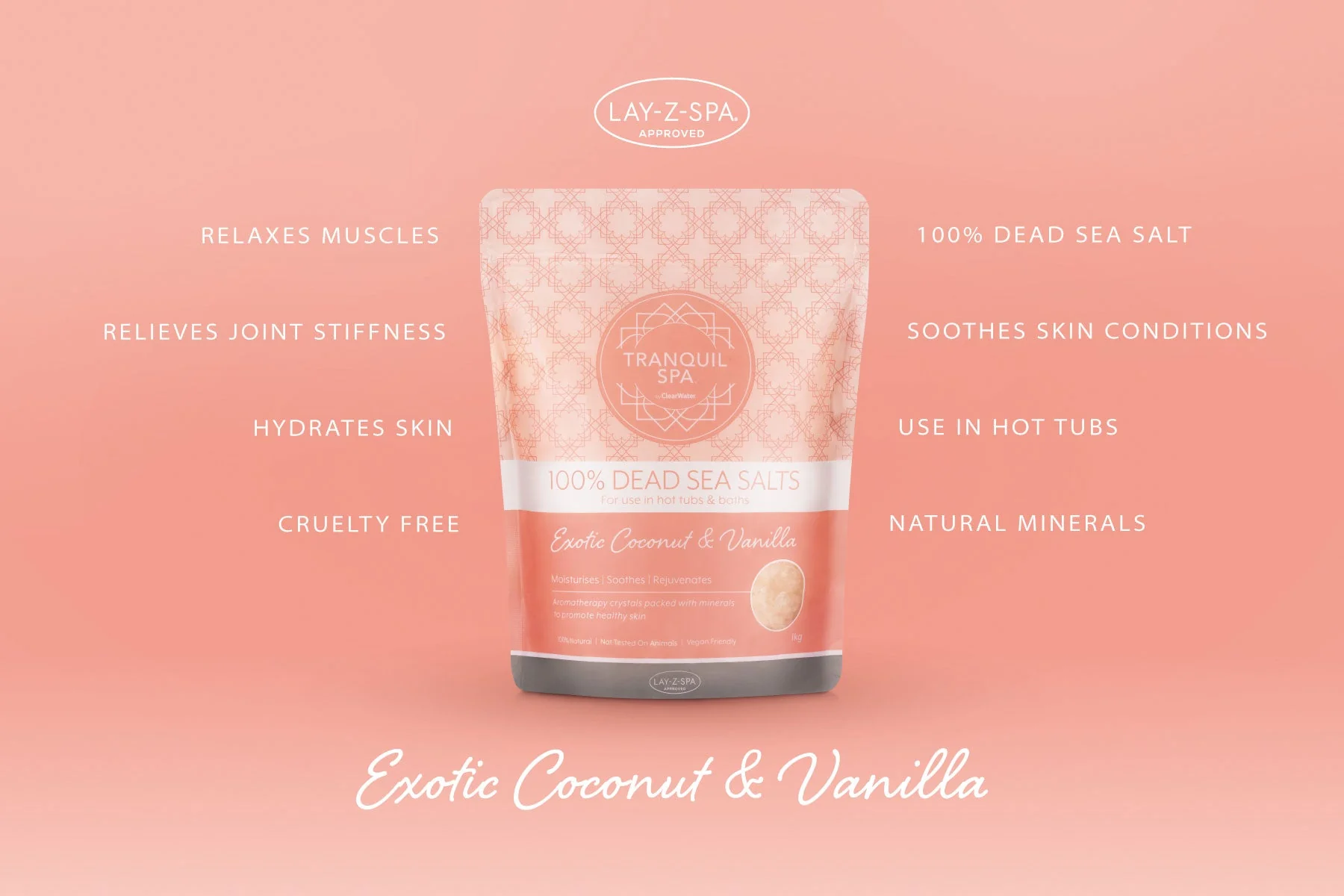 Tranquil Spa Dead Sea Salts - Coconut & Vanilla - Image 4