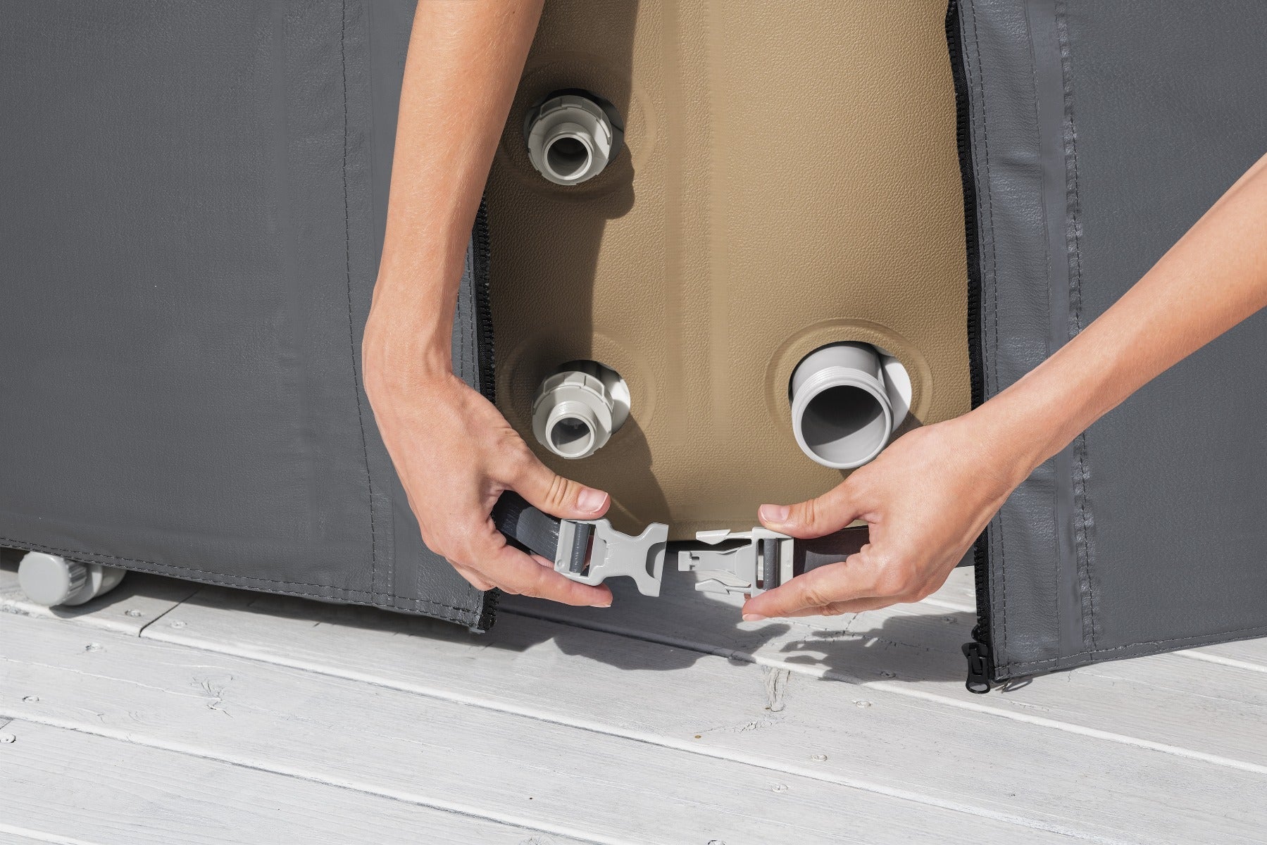Round Thermal Hot Tub Cover - Small 180cm x 66cm - Image 12