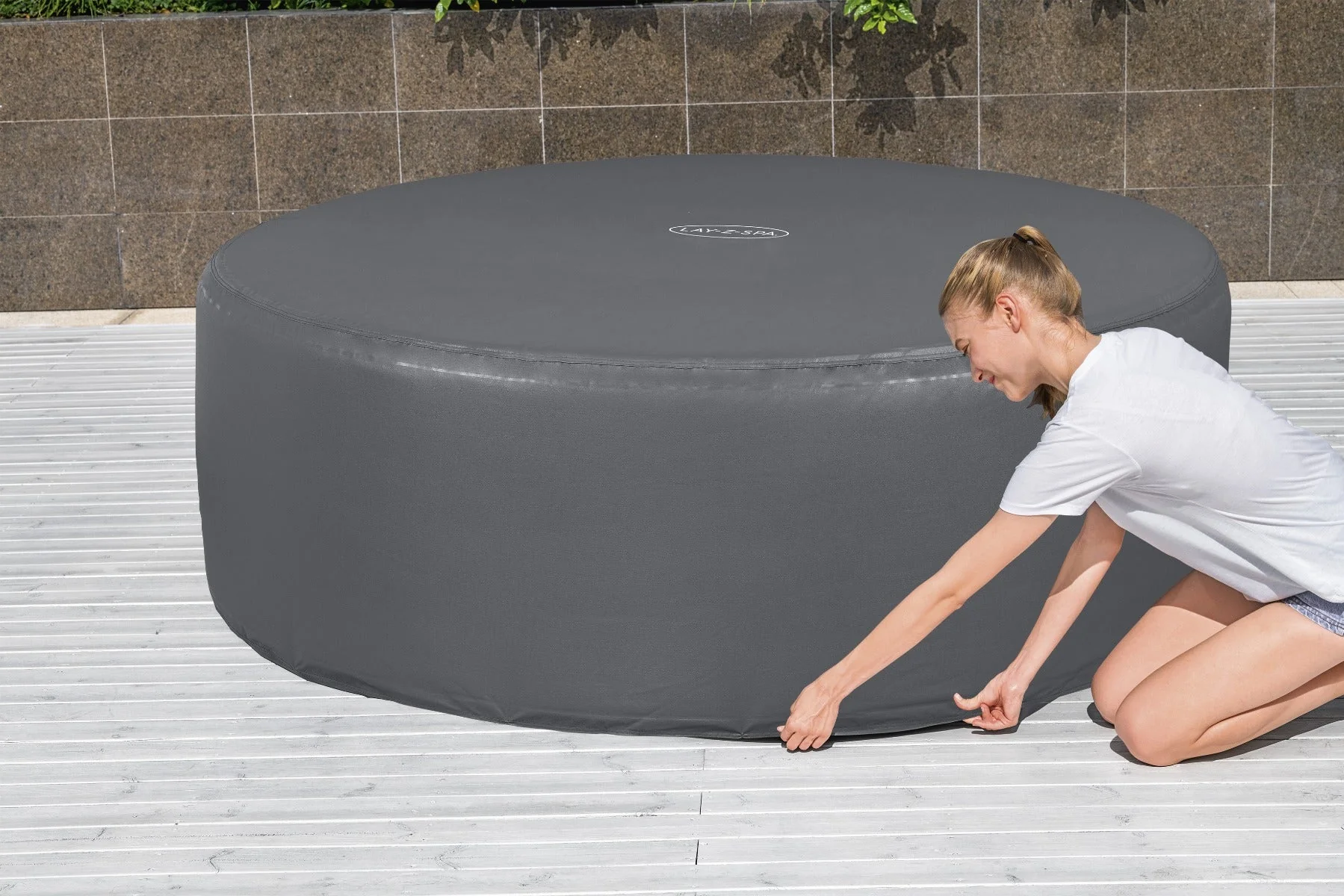 Round Thermal Hot Tub Cover - Large 196cm x 71cm - Image 6