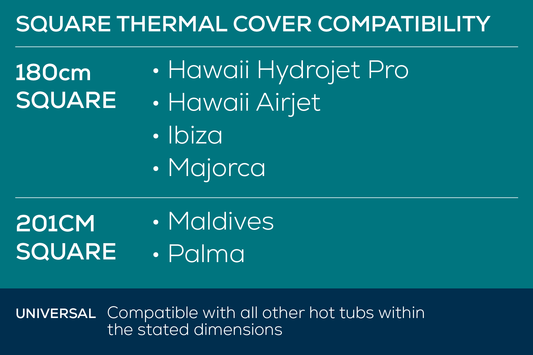 Square Thermal Hot Tub Cover - Large 201cm x 85cm - Image 5