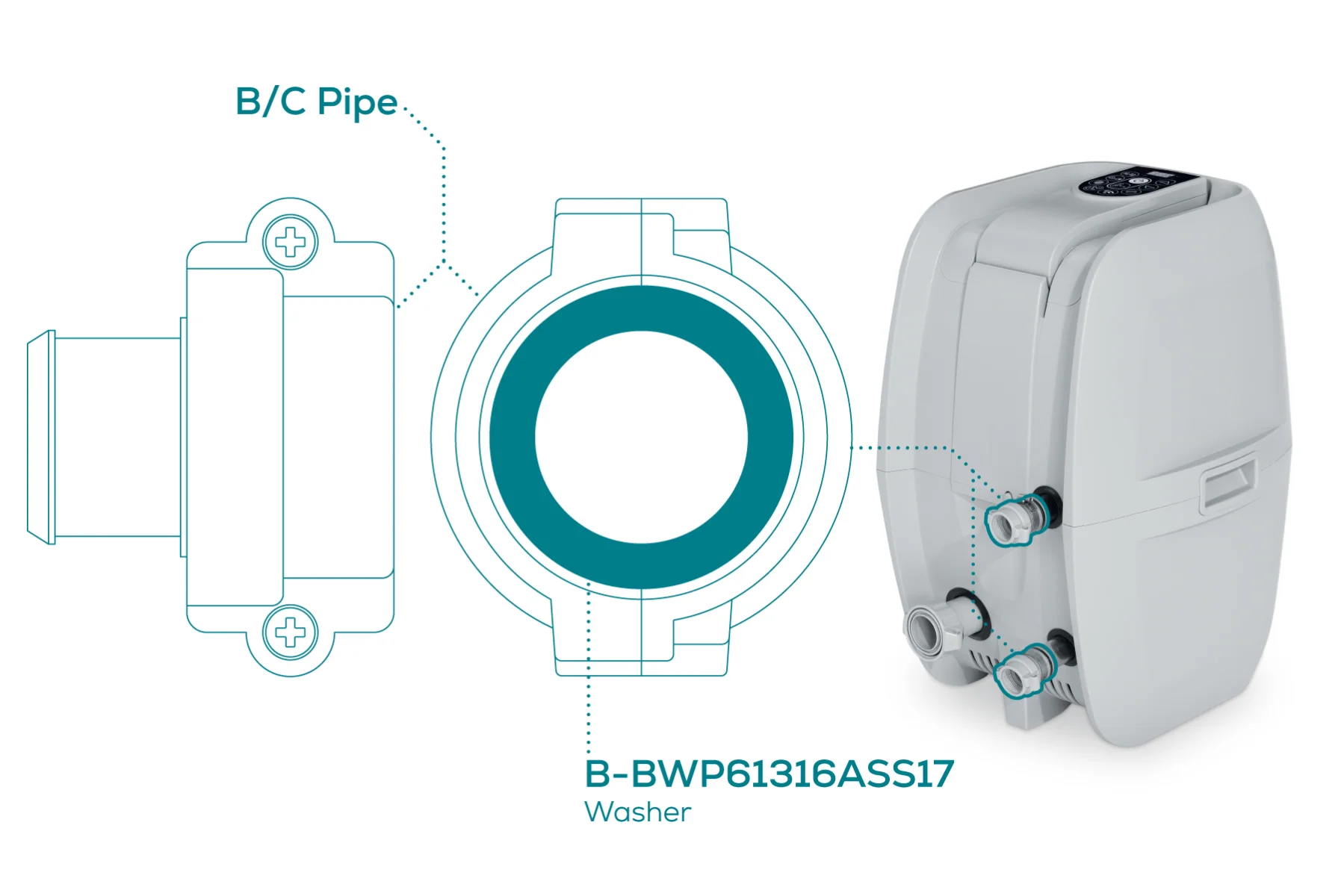 Washer for B/C Pipe - Airjet Pump - Image 2